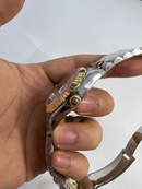 Rolex DateJust 41/36mm Aço/Dourado Mostrador Bran. Luneta Canelada