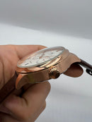IWC Portugieser Automático Aço/Rose 42mm Pulseira de Couro