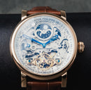 Patek Phillippe Turbilhão 42mm Rosé Mostrador Branco