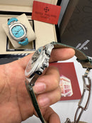 Patek Philippe Nautilus Fases da Lua 40mm, Aço, Mostrador Verde