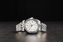 Rolex Datejust 41/36mm Aço Mostrador Branco, Luneta Canelada