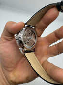 Patek Phillippe Fases da Lua Turbilhão 42mm Aço, Pulseira Couro