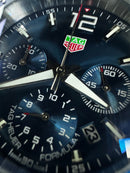 Tag Heuer F1 Cronometro 42mm Aço Mostrador Azul Luneta Azul