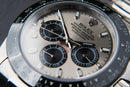 Rolex Daytona 40mm Aço Mostrador Cinza Luneta Preta Pulseira Oyster