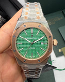 Audemars Piguet Royal Oak 41mm Aço/Rose Mostrador Verde