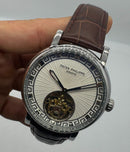 Patek Philippe Classic Turbilhão 40mm Aço/Rose, Pulseira Couro