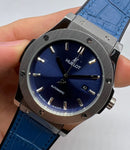 Hublot Classic Fusion 45mm Aço Mostrador Azul Bisel Aço
