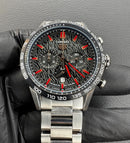 Tag Heuer Carrera Aço 43mm, Mostrador Preto e Vermelho