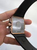 Hublot Square Bang Aço/Rose 44mm, Mostrador Cinza Esqueleto