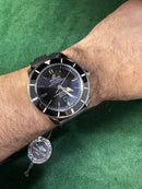 Breitling Superocean Aço 44mm Mostrador Preto Bisel Preto Pulseira Borracha