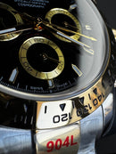 Rolex Daytona 40mm Aço/Dourado Mostrador Preto