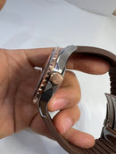 Breitling SuperOcean Aço/Rose 42mm Pulseira Borracha