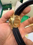 Rolex Daytona 40mm Aço/Dourado Mostrador Branco Luneta Preta