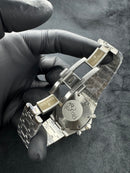 Audemars Piguet RoyalOak Panda 41mm Aço Mostrador Branco Bezel Aço Puls. Aço