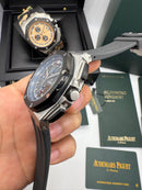 Audemars Piguet Royal Oak Offshore 44mm Mostrador Cinza  Bezel Aço