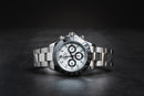 Rolex Daytona 40mm Aço Mostrador Branco Luneta Preta