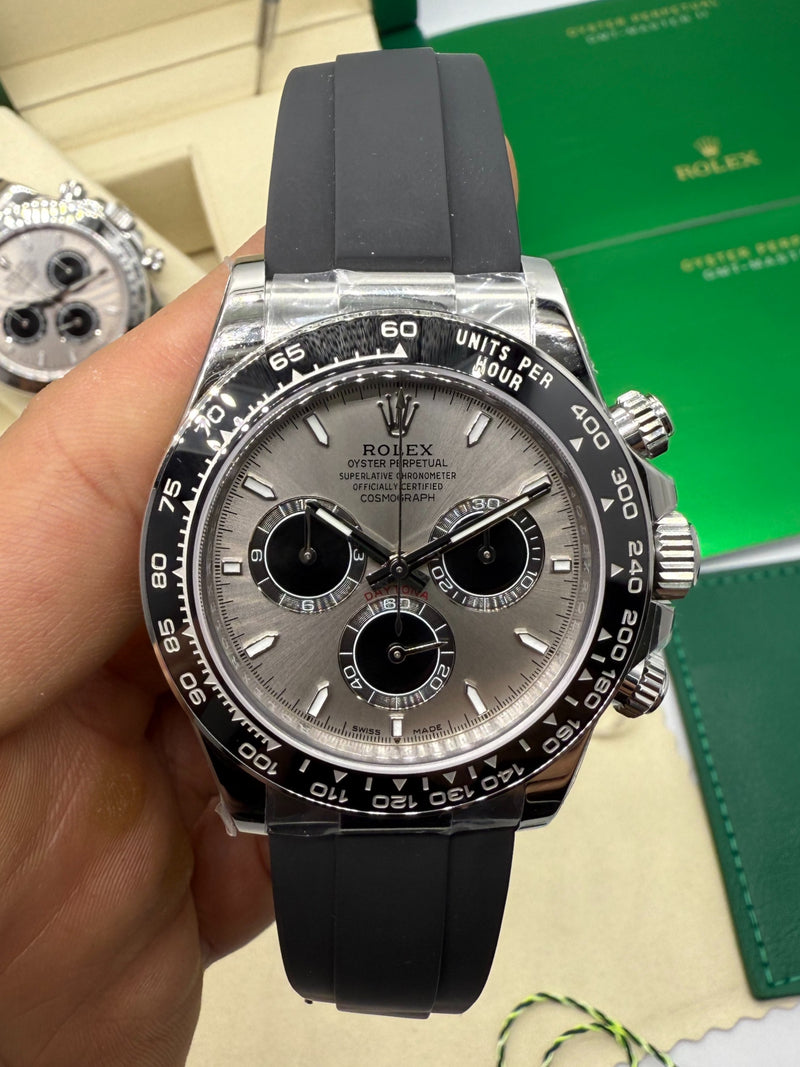 Rolex Daytona Aço 40mm - Mostrador Cinza - Pulseira OysterFlex - CLONE