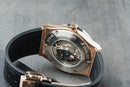 Hublot Classic Fusion 45mm Rosé Mostrador Preto Bisel Rosé