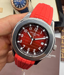 Patek Philippe Aquanaut 41mm Aço Mostrador Vermelho