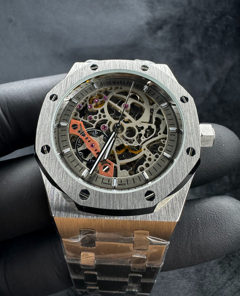 Audemars Piguet Royal Oak 41mm Esqueleto, Pulseira Aço