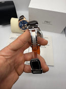 IWC PORTUGIESER YACTH CLUB TURBILHÃO - 44mm - Aço Most. Branco Puls Couro