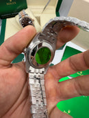 Rolex Datejust 31mm/36mm Aço, Mostrador Rosa, Luneta Canelada