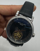 Patek Philippe Classic Turbilhão 40mm Aço, Pulseira Couro