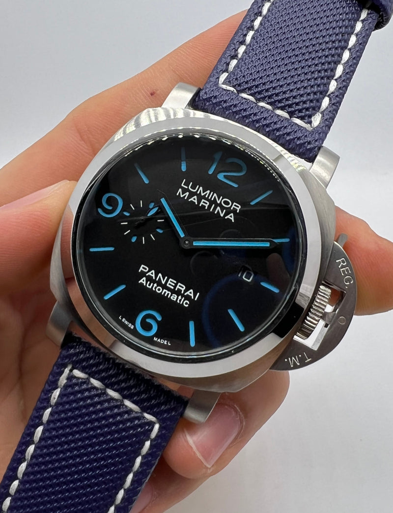 Panerai Luminor Marina 44mm Aço Mostrador Preto Pulseira Nylon