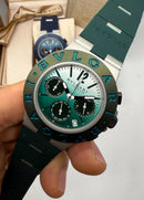 Bvlgari Aluminium Crono 41mm - Aço - Mostrador Verde