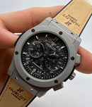Hublot Classic Chrono 45mm Aço Mostrador Preto Bisel Aço