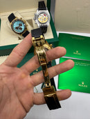Rolex Daytona 40mm Dourado Mostrador Dourado Luneta Preta