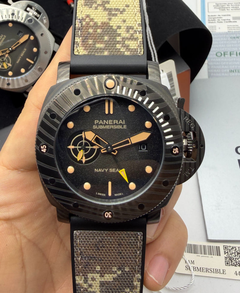 PANERAI Submersível QuarantaQuattro Navy SEALs 47mm - Aço OxBlack