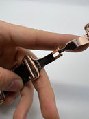 Cartier Relógio Tank Française Aço/Rose 39mm/36mm - Couro