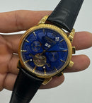 Patek Phillippe Turbilhão 42mm Aço/Dourado, Pulseira Couro