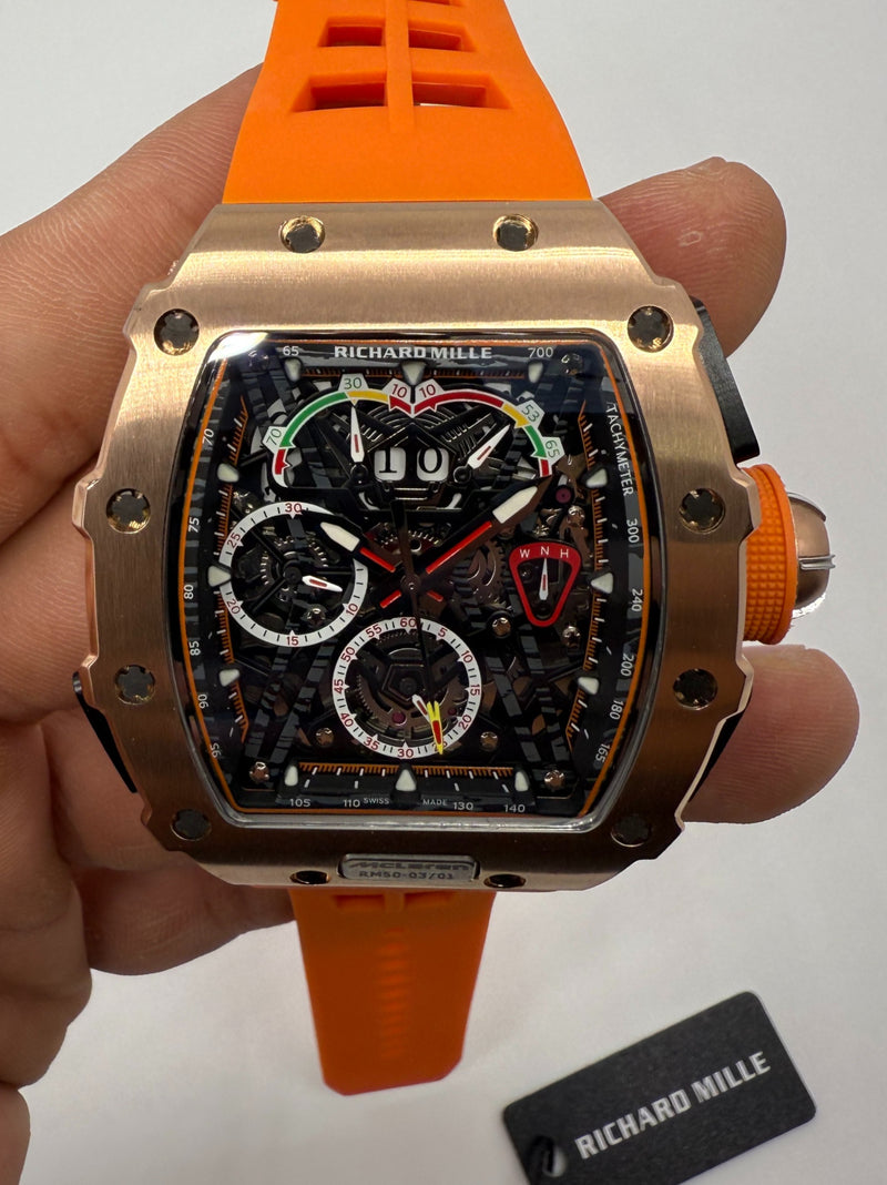 RICHARD MILLE RM 11-03 /003, 45mm Flyback Aço/Rose