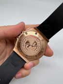Hublot King Power 48mm - Rosè - Mostrador Preto - Puls. Borracha