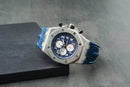Audemars Piguet Royal Oak Offshore 42mm Mostrador Azul Bezel Aço