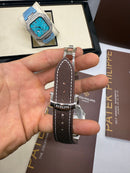 Patek Philippe Cubitus, Aço Fases da Lua 42mm, Mostrador Cinza, Pulseira Nylon