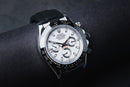Rolex Daytona 40mm Aço Mostrador Branco Luneta Preta