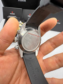 Tudor Black Bay Chrono Aço 41mm, Mostrador Branco - Borracha