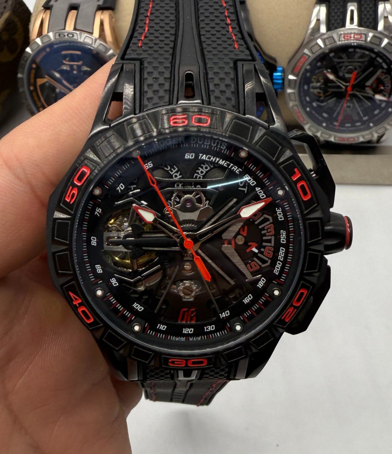 Roger Dubuis Excalibur Spider Flyback Chronograph 45mm - Aço/OxBlack