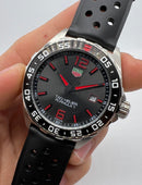 Tag Heuer F1 43mm Aço Mostrador Cinza Luneta Preta