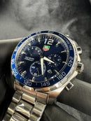 Tag Heuer F1 Cronometro 43mm Aço Mostrador Azul