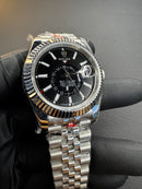 Rolex Sky-Dweller - 42mm Aço - Mostrador Preto - Pulseira Jubilee
