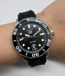 Tag Heuer Aquarecer 300, 43mm, Aço, Mostrador Preto, Bezel Preto