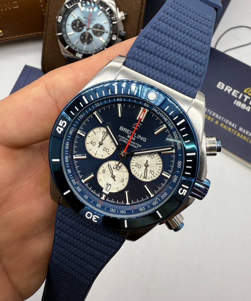 Breitling Super Chronomat Aço 44mm Pulseira Borracha