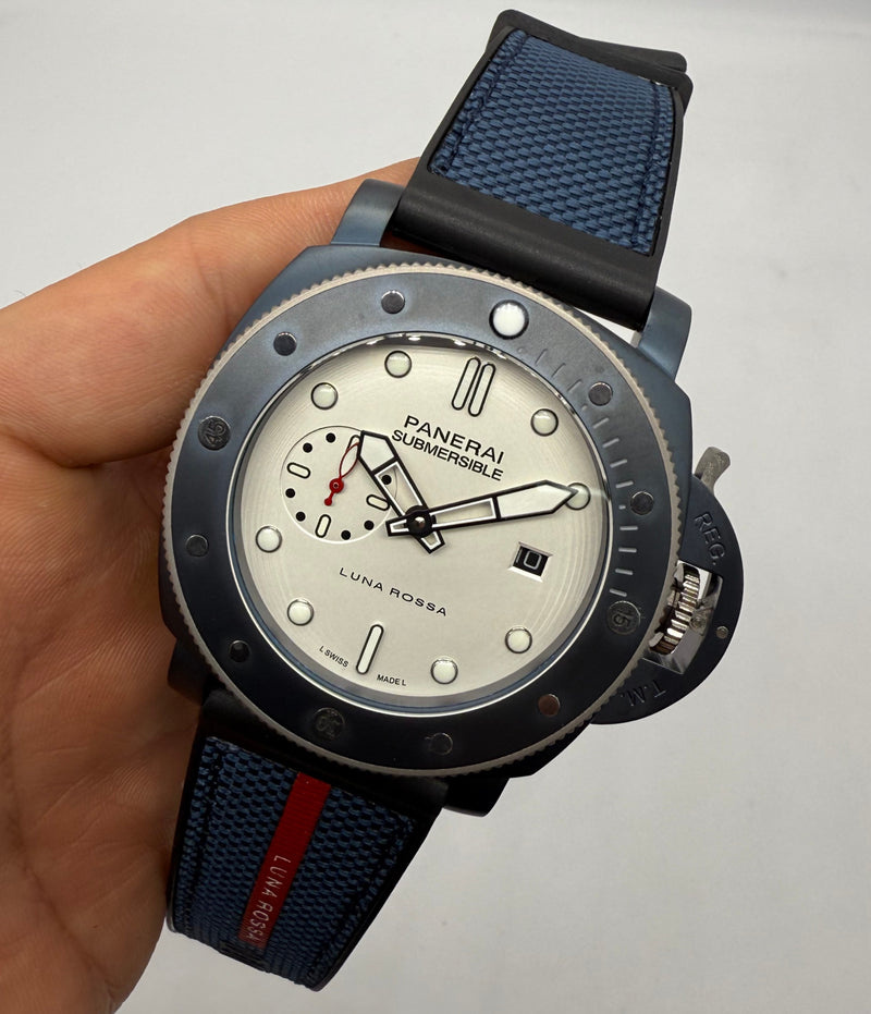 Panerai Luminor Submersible 47mm Aço LUNA ROSSA, Puls. Nylon