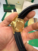 Rolex Yacth-Master 42mm Aço Dourado, Mostrador Preto Luneta Preta