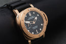 Panerai Luminor Submersible 42mm Rosé Mostrador Preto Bezel Rosé