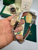 Rolex Date-Just 41mm/36mm/31mm Aço/Dourado, Mostrador Dourado, Luneta Canelada